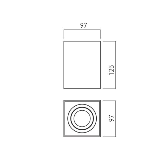 Arelux Mennyezeti lámpa BX01 MWH XBRIX