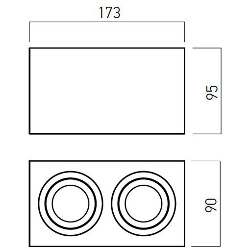 Arelux Mennyezeti lámpa BX02 BK XBRIX