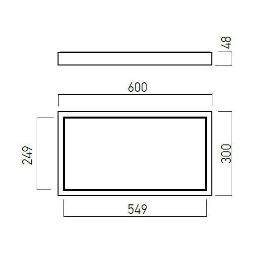 Arelux LED panel CSQ3060NW MWH XCASE