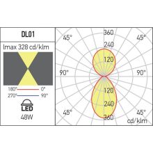 Arelux Álló lámpa DL01NW SBK XDELTA