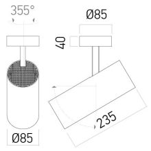Arelux Mennyezeti lámpa FS20NW SWH XFOCUS