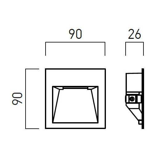 Arelux Lépcsővilágítás GS01NWIP20 BK XGHOST