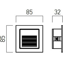 Arelux Lépcsővilágítás GS02WWIP65 MWH XGHOST