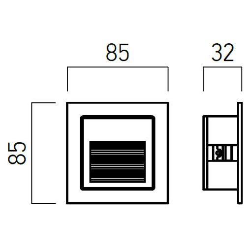 Arelux Lépcsővilágítás GS02WWIP65 MWH XGHOST