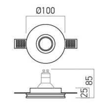 Arelux Beépíthető spot lámpa GSS01 XGESS