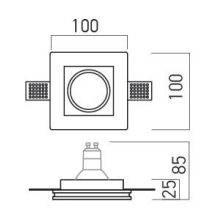 Arelux Beépíthető spot lámpa GSS02 XGESS