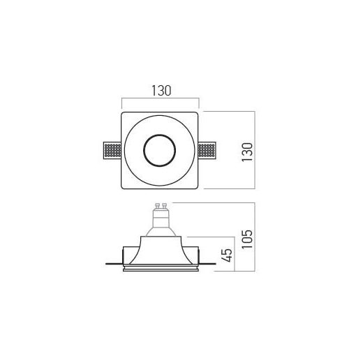 Arelux Beépíthető spot lámpa GSS04 XGESS