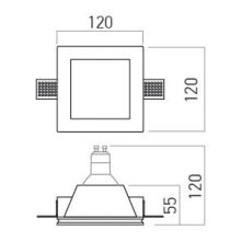 Arelux Beépíthető spot lámpa GSS06 XGESS