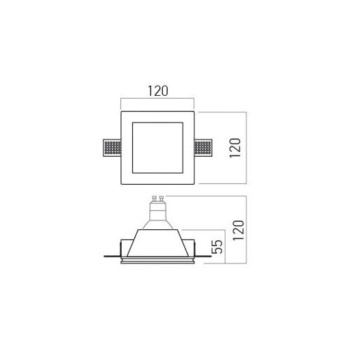 Arelux Beépíthető spot lámpa GSS06 XGESS