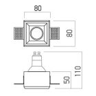 Arelux Beépíthető spot lámpa GSS11SQ XGESS