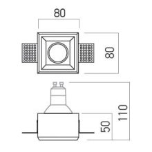 Arelux Beépíthető spot lámpa GSS11SQ XGESS