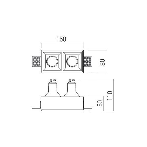 Arelux Beépíthető spot lámpa GSS12SQ XGESS