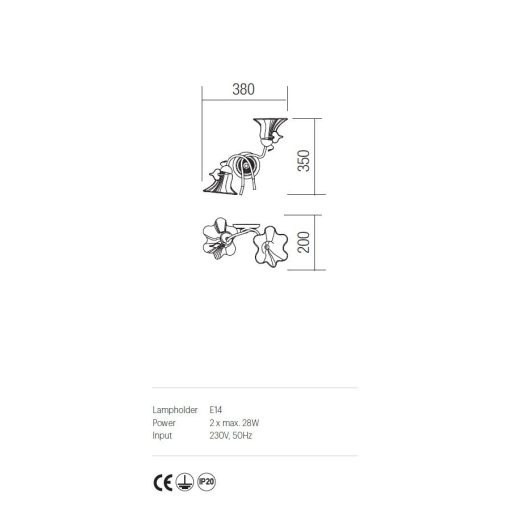 Incanti Fali lámpa IDL W2 05 DALILA