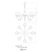 Incanti Csillár IEL C8 01 01 ELIZEE