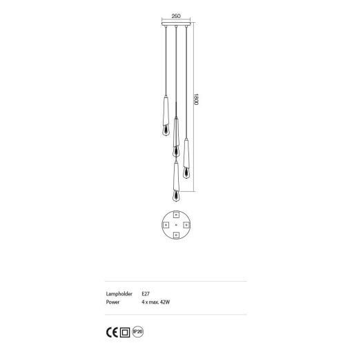 Incanti Mennyezeti lámpa IGL PR4 06 12 GALEA