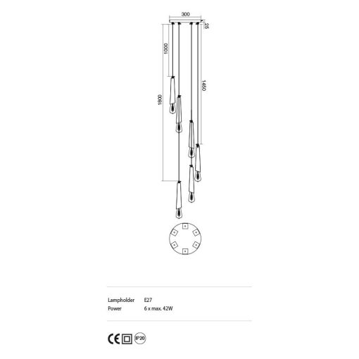 Incanti Mennyezeti lámpa IGL PR6 06 12 GALEA