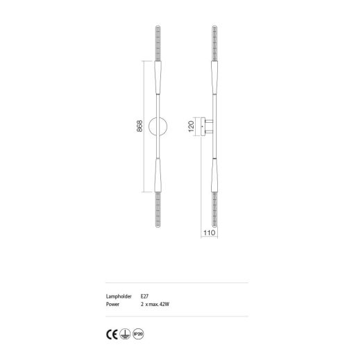 Incanti Fali lámpa IHV W2 06 04 B HAVANA