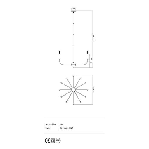 Incanti Csillár IKN C12 06 12 KONIG