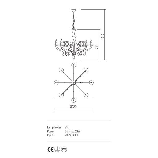 Incanti Csillár IMD C8 05 MEDEA