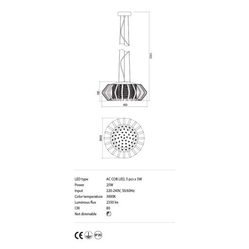 Incanti Függeszték IRN P5 11 RENEE