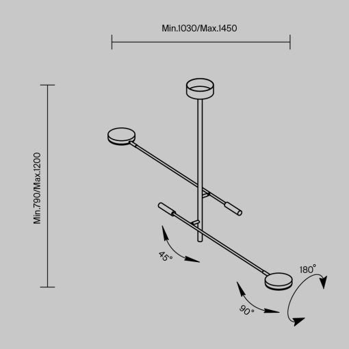 Maytoni Mennyezeti lámpa MOD070CL-L15B3K1 FAD