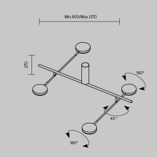 Maytoni Mennyezeti lámpa MOD070CL-L30B3K FAD