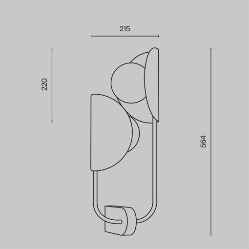 Maytoni Fali lámpa MOD164WL-02BS1 TROPIC