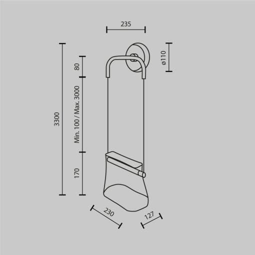 Maytoni Fali lámpa MOD170WL-L8BS3K1 CABARET
