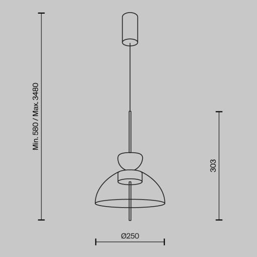 Maytoni Függeszték MOD185PL-L12CG3K2 BANGKOK
