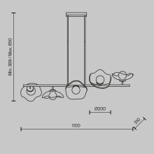Maytoni Függeszték MOD207PL-05BS MIRACLE