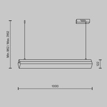 Maytoni Függeszték MOD250PL-L36BS3K PETRA