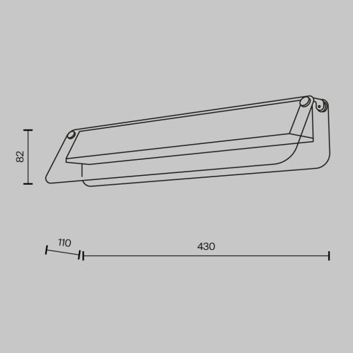 Maytoni Fali lámpa MOD296WL-L10BS3K FLAT