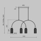 Maytoni Függeszték MOD302PL-04GR ANTIC