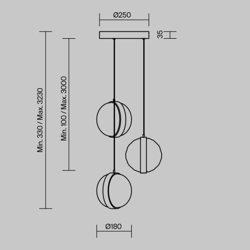 Maytoni Függeszték MOD379PL-L17B2.7K MISTERIO