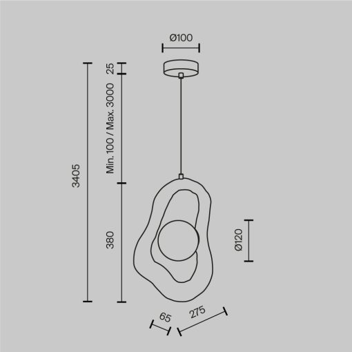 Maytoni Függeszték MOD380PL-01W OPUS