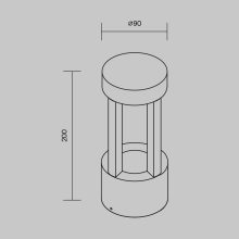 Maytoni Kültéri álló lámpa O458WL-L9GF3K VINT