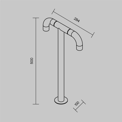 Maytoni Kültéri álló lámpa O477FL-L4GF3K SLEEK