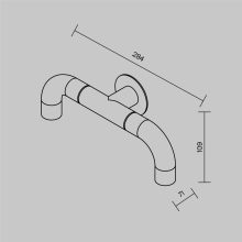 Maytoni Kültéri fali lámpa O477WL-L4GF3K SLEEK