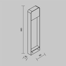Maytoni Kültéri álló lámpa O481FL-L7BWD3K PORTE