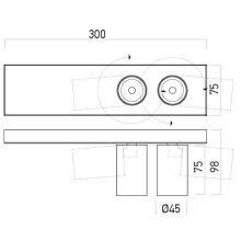 Arelux Beépíthető spot lámpa PE05WW SGD XPIPE