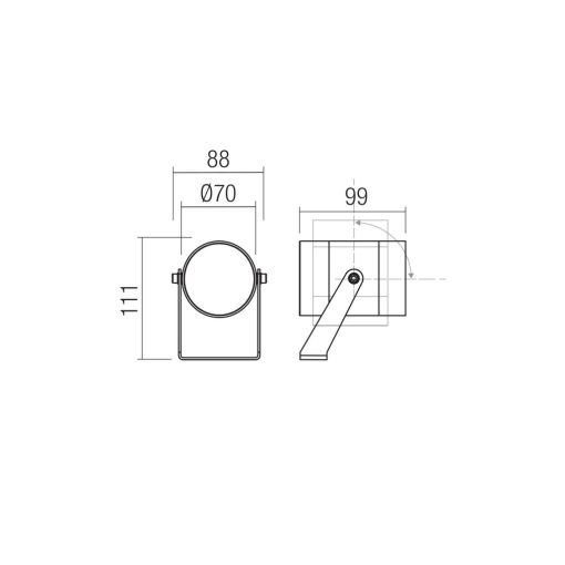 Redo Kültéri fényvető RK08UWW AB XROCK