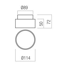 Arelux Mennyezeti lámpa RM01NW SWH XRIM