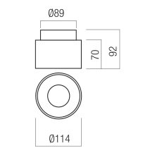 Arelux Mennyezeti lámpa RM03WW SBK XRIM