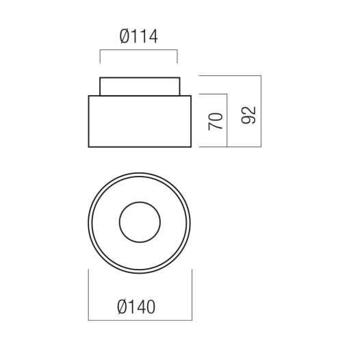 Arelux Mennyezeti lámpa RM04WW SBK XRIM