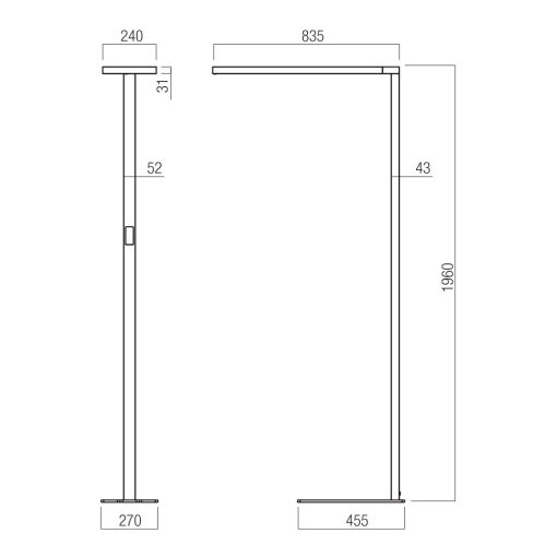 Arelux Álló lámpa SPC01WW SBK XSPECTER