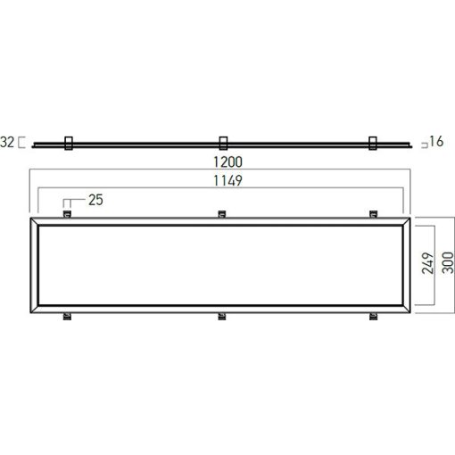 Arelux Álmennyezeti lámpa WDR30120WW MWH XWIDE