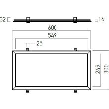 Arelux Álmennyezeti lámpa WDR3060NW MWH XWIDE