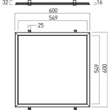 Arelux Álmennyezeti lámpa WDR6060WW MWH XWIDE