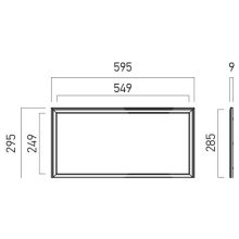 Arelux Álmennyezeti lámpa WDU3060NW MWH XWIDE