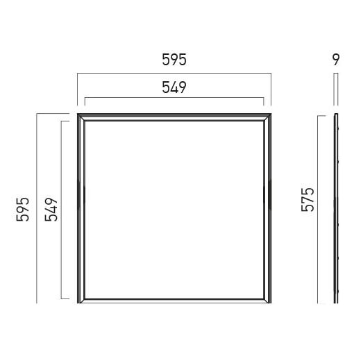 Arelux Álmennyezeti lámpa WDU6060WW MWH XWIDE